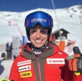 Malorie Blanc, tout sourire à Zinal lors des championnats suisses de ski alpin